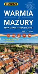 Warmia i Mazury mapa atrakcji turystycznych 1:225 000