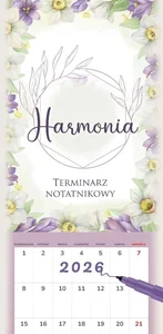 Kalendarz 2026 notatnikowy 46x22cm Harmonia