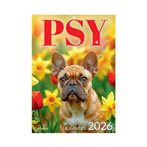 Kalendarz 2026 Psy A4 ścienny Kalendarz 2026 Psy A4 ścienny