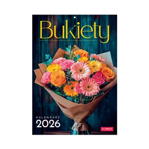 Kalendarz 2026 Bukiety A4 ścienny Kalendarz 2026 Bukiety A4 ścienny