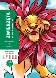 Art therapy. Kolorowanka antystresowa. Disney. Zwierzęta. Najlepsze obrazki. Zagadkowe rysunki