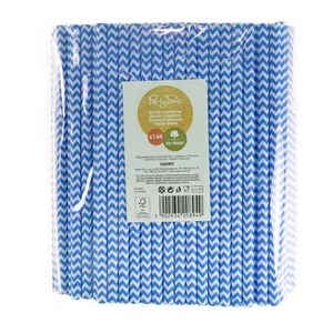 Słomki papierowe shake 8mm niebieskie 144szt Słomki papierowe shake 8mm niebieskie 144szt