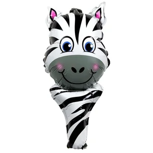 Balon foliowy zwierzątko z uchwytem zebra Balon foliowy zwierzątko z uchwytem zebra