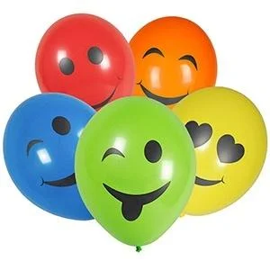 Balony Emotki 28cm 5szt Balony Emotki 28cm 5szt