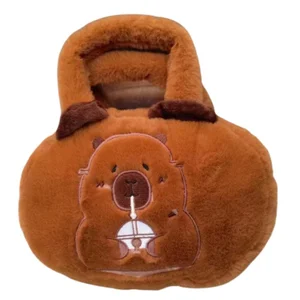Torba pluszowa Kapibara z kubkiem brązowy 20cm Torba pluszowa Kapibara z kubkiem brązowy 20cm