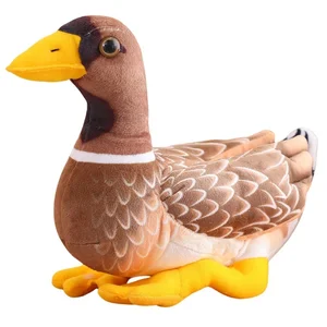 Maskotka Kaczka brązowo żółta 28cm