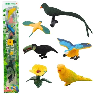 Zestaw mini figurki ptaki egzotyczne 4-11cm 6szt Zestaw mini figurki ptaki egzotyczne 4-11cm 6szt