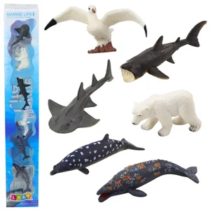 Zestaw mini figurki zwierzęta morskie 6-8cm 6szt Zestaw mini figurki zwierzęta morskie 6-8cm 6szt