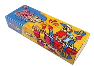 Farby plakatowe 20ml 12 kolorów Farby plakatowe 20ml 12 kolorów