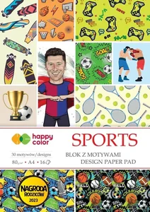Blok z motywami sports A4/16 ark, 30 motywów