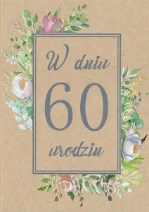 Kartka okolicznościowa Urodziny 60