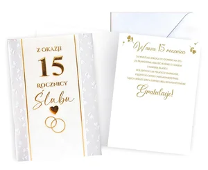 Karnet Rocznica ślubu 15