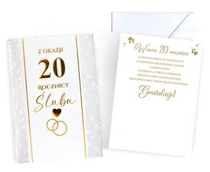 Karnet Rocznica ślubu 20