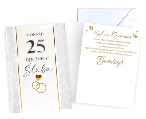 Karnet Rocznica ślubu 25 Karnet Rocznica ślubu 25