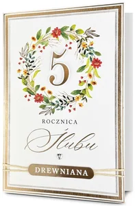 Karnet Rocznica ślubu 5 Karnet Rocznica ślubu 5