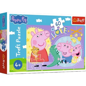 PUZZLE 60 Szczęśliwa świnka Peppa Pig 17414