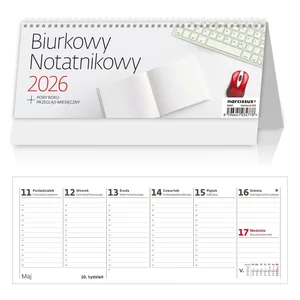 Kalendarz 2026 biurkowy notatnikowy tygodniowy