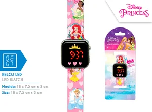 Zegarek LED z kalendarzem Disney Princess PN4463