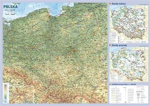 Mapa Polski Plansza edukacyjna na ścianę i biurko