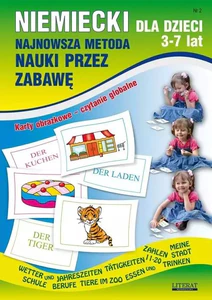 Niemiecki dla dzieci 3-7 lat Nr 2 Najnowsza metoda nauki przez zabawę. Karty obrazkowe – czytanie globalne