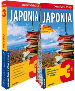 Japonia 3w1: przewodnik + atlas + mapa