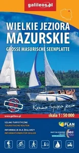Wielkie Jeziora Mazurskie. Mapa turystyczna w skali 1:50 000