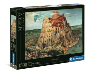 Zestaw: Puzzle 2000 Museum The Birth Of Venus + Puzzle 1500 muzeum Bruegel The Tower of