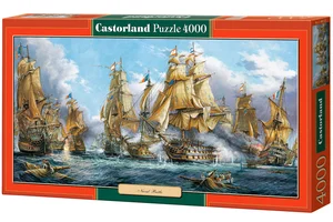Zestaw: Puzzle Naval Battle 4000 + Puzzle Combat between the French and the