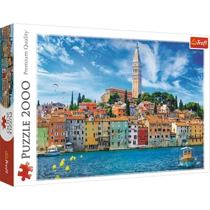 Zestaw: Puzzle 2000 Rovinj, Chorwacja + Puzzle Popołudnie w Paryżu 2000