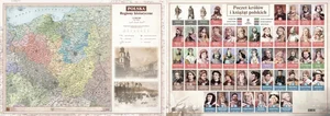 Podkładka na biurko A2 regiony historyczne/poczet królów i książąt dwustronna laminowana