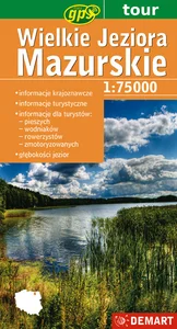 Wielkie Jeziora Mazurskie mapa turystyczna