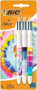 Długopis AST 4 Colours Message Tie Dye BIC  blister 3 szt.