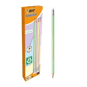 Ołówek Evolution z gumką pastel (12szt) BIC Ołówek Evolution z gumką pastel (12szt) BIC