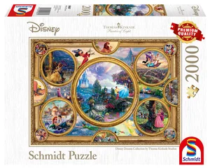 Puzzle 2000 PQ Bohaterowie bajek Disney T.Kinkade 108139