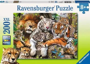 Puzzle 2D 200 Dzikie koty XXL 12721 Puzzle 2D 200 Dzikie koty XXL 12721