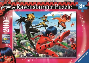 Puzzle 2D 200 Miraculum Biedronka i Czarny Kot XXL12998