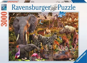 Puzzle Afrykańskie zwierzęta 3000