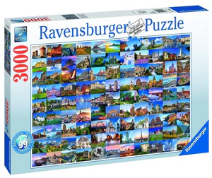 Puzzle 2D 3000 99 pięknych miejsc w Europie 17080