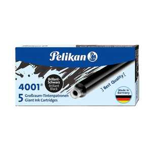Naboje długie Pelikan 4001 GTP/5 czarne 5 sztuk