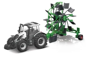 BBURAGO MODEL TRACTOR TRAILER VALTRA N174 WHIRL RAKE 10CM