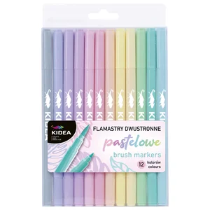 Flamastry dwustronne pastelowe B Brush 12 kolorów Flamastry dwustronne pastelowe B Brush 12 kolorów