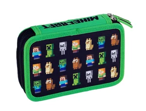 Piórnik podwójny bez wyposażenia 2 klapki Minecraft