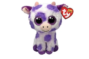 Beanie Boos Ethel - krowa z fiolet. plamami 15cm