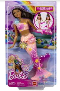 Barbie Syrenka Rozkwitające kwiaty Lalka brunetka Barbie Syrenka Rozkwitające kwiaty Lalka brunetka