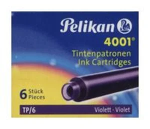 Naboje krótkie Pelikan 4001 TP/6 fioletowe 6 sztuk