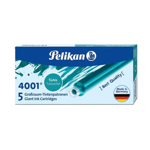Naboje długie Pelikan 4001 GTP/5 turkusowe 5 sztuk Naboje długie Pelikan 4001 GTP/5 turkusowe 5 sztuk