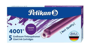 Naboje długie Pelikan 4001 GTP/5 fioletowe 5 sztuk
