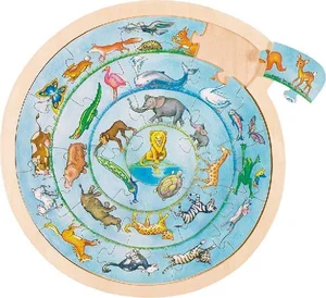 Okrągłe puzzle Parada zwierząt