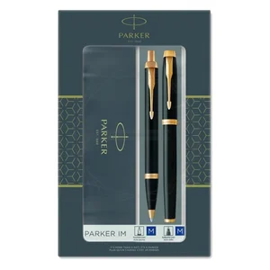 Parker-Zestaw dlugopis+pióro IM czarny GT Parker-Zestaw dlugopis+pióro IM czarny GT