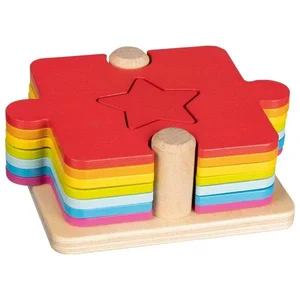 Gra-układanka 2 w 1 - Wartswowe Puzzle + Sorter, GOKI-57694